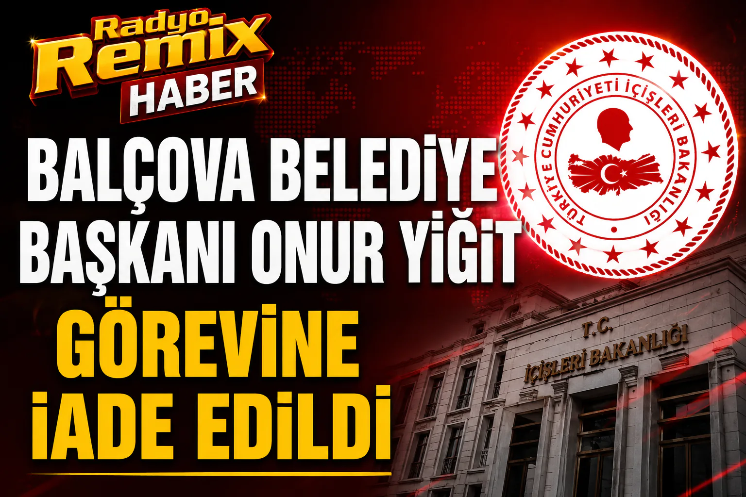 BALÇOVA BELEDİYE BAŞKANI ONUR YİĞİT GÖREVİNE İADE EDİLDİ
