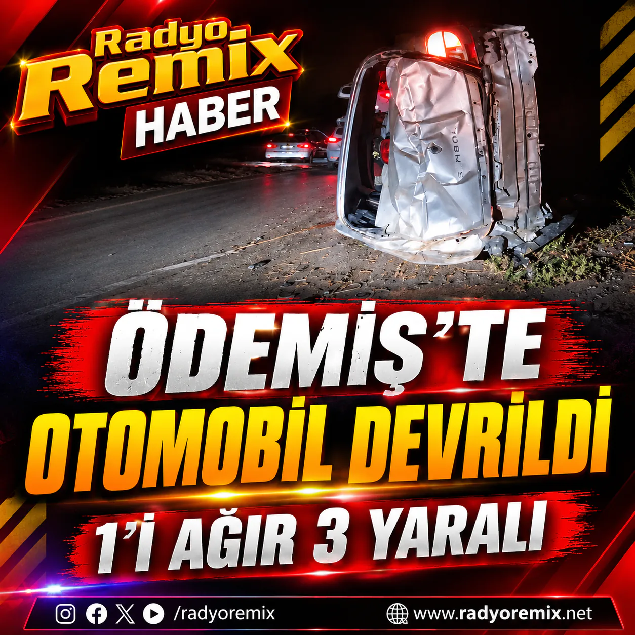 Ödemiş’te Otomobil Devrildi: 3 Yaralı