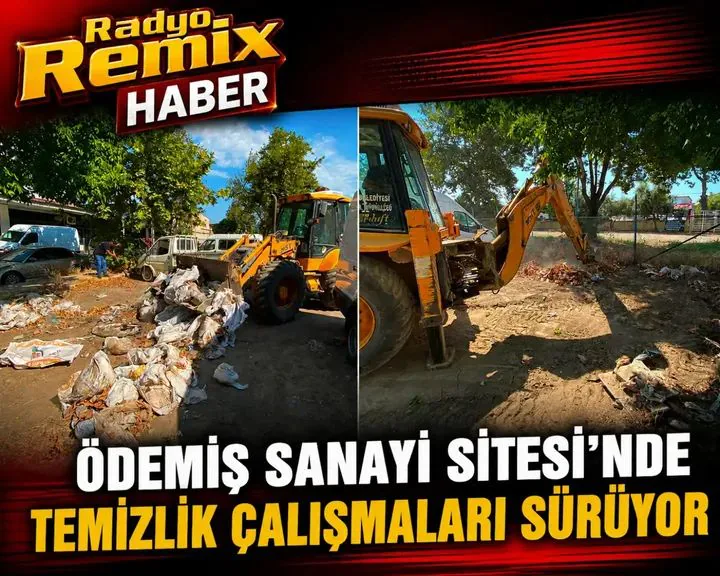 ÖDEMİŞ SANAYİ SİTESİ’NDE TEMİZLİK ÇALIŞMALARI SÜRÜYOR