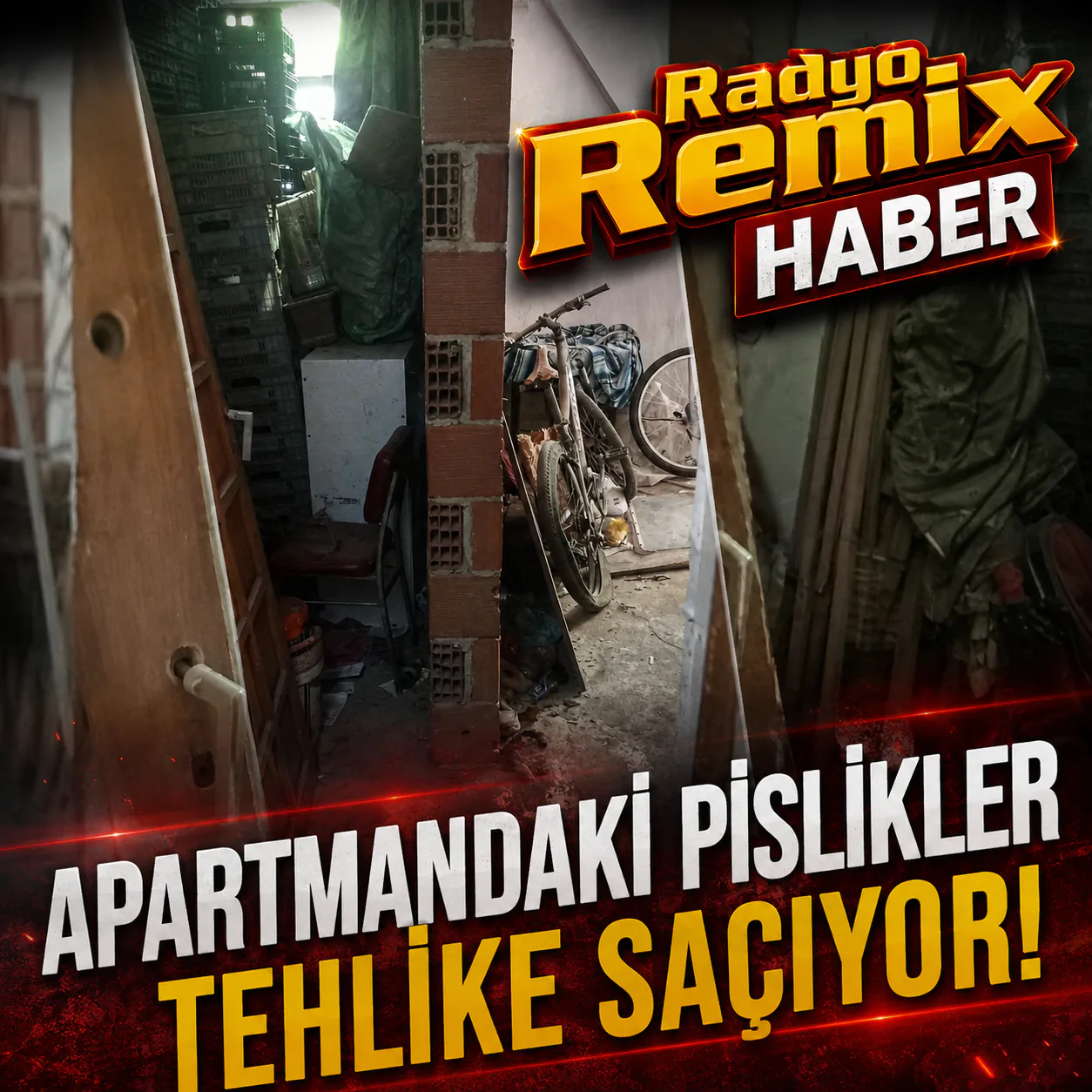 Ödemiş’te Apartmandaki Atıklar Vatandaşları Tedirgin Ediyor