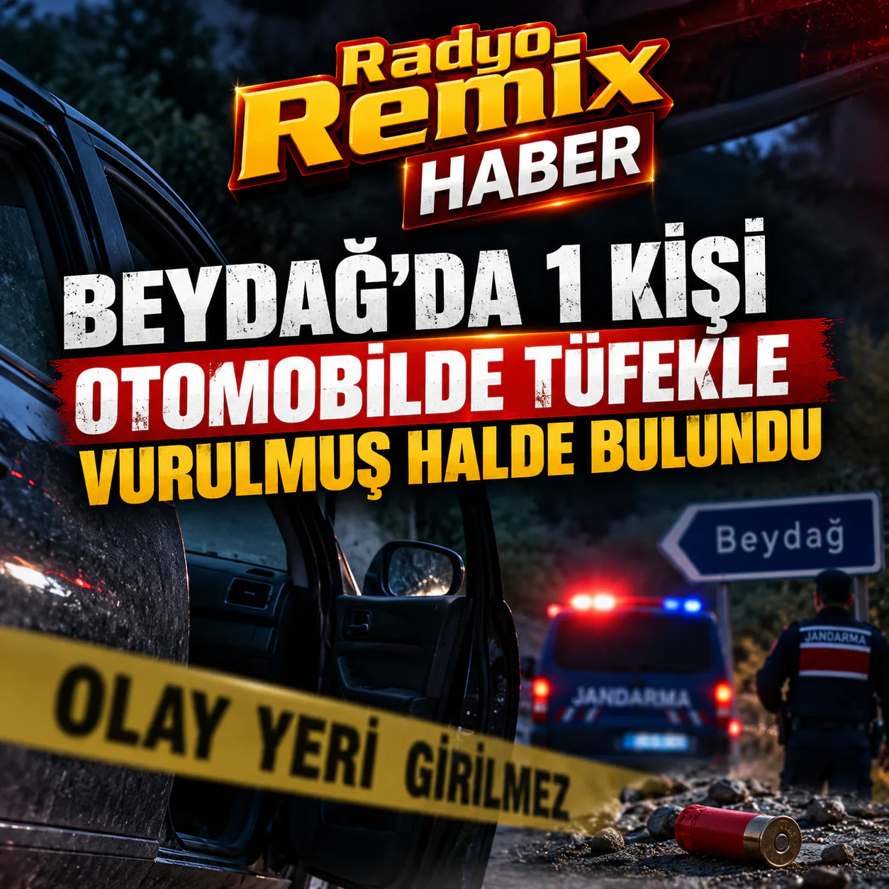 Beydağ’da 1 Kişi Otomobilde Tüfekle Vurulmuş Halde Bulundu