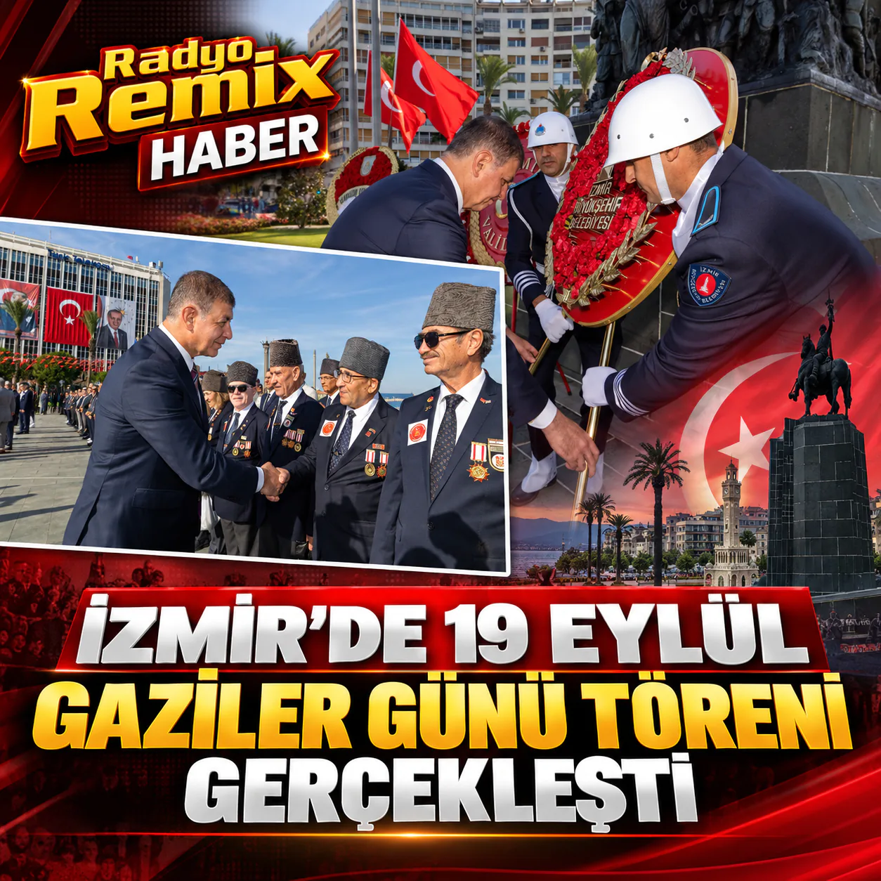 İzmir’de 19 Eylül Gaziler Günü Töreni Gerçekleşti