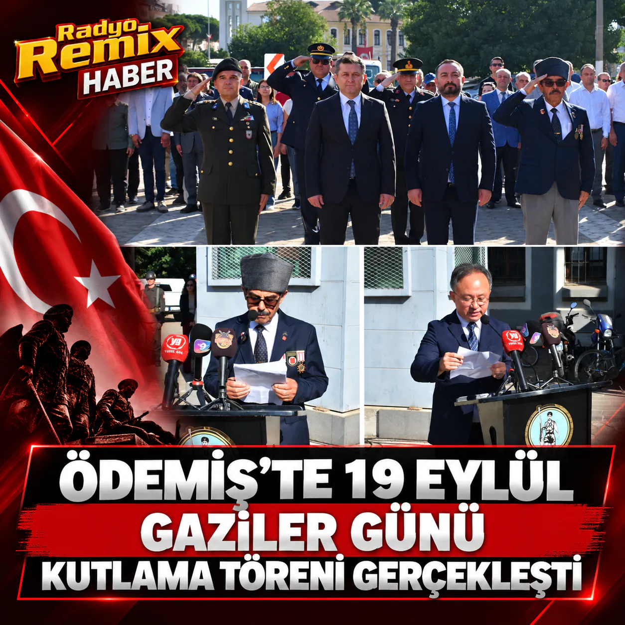 Ödemiş’te 19 Eylül Gaziler Günü kutlama töreni gerçekleşti