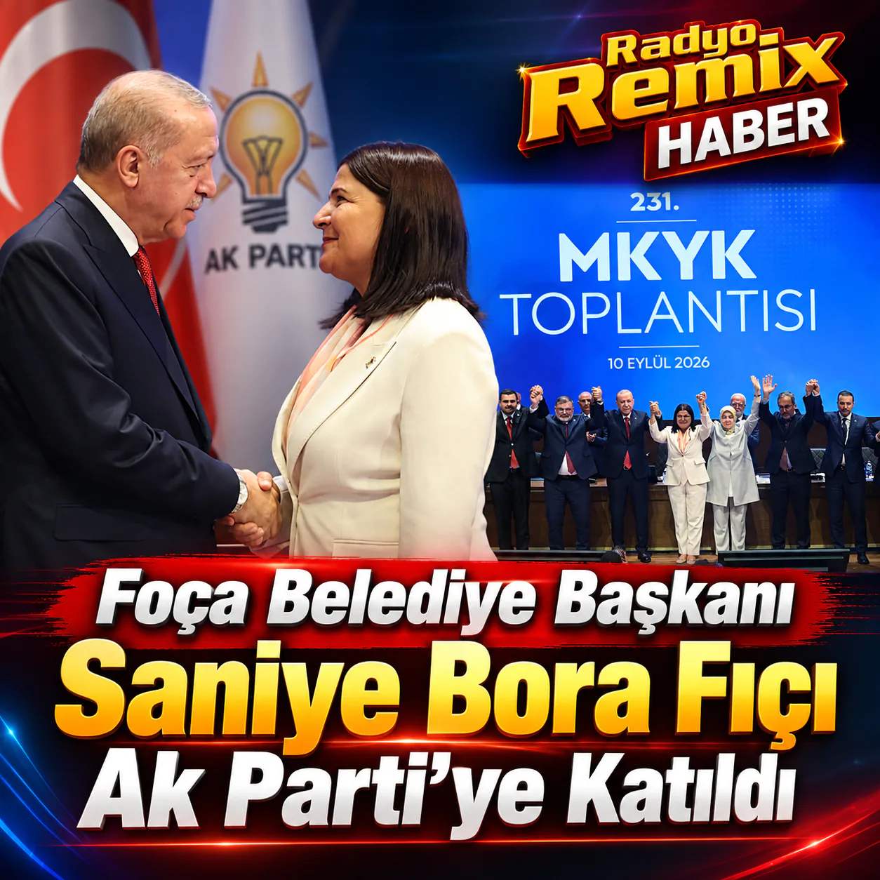 Foça Belediye Başkanı Saniye Bora Fıçı Ak Parti’ye Katıldı