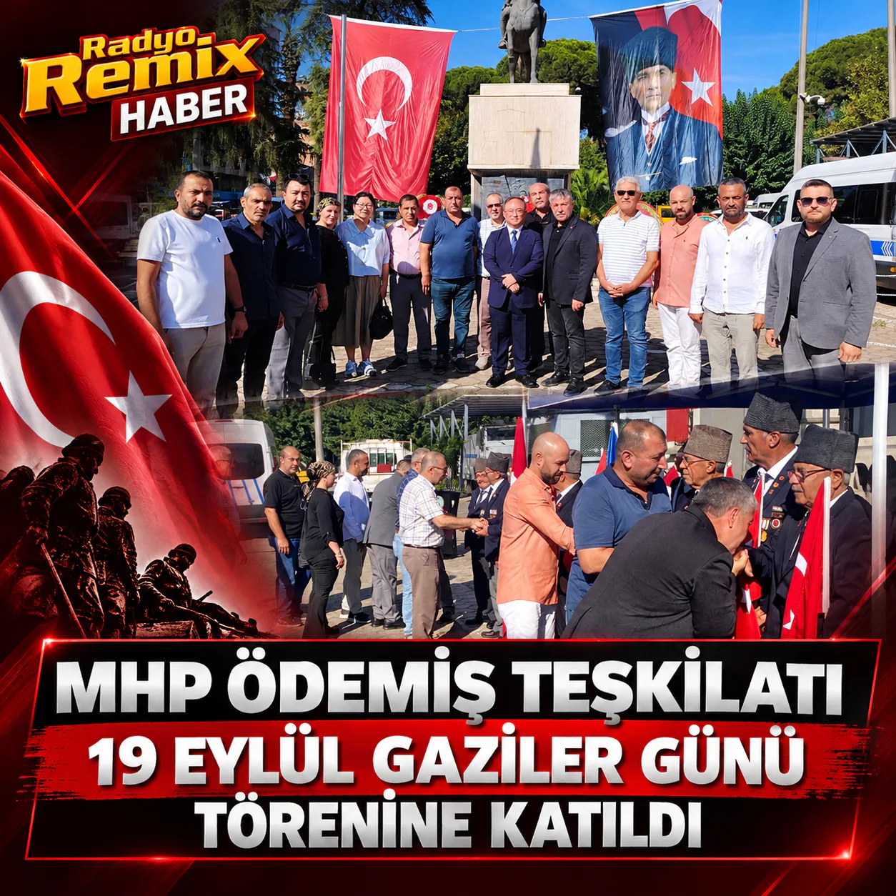 MHP Ödemiş Teşkilatı 19 Eylül Gaziler Günü Törenine Katıldı