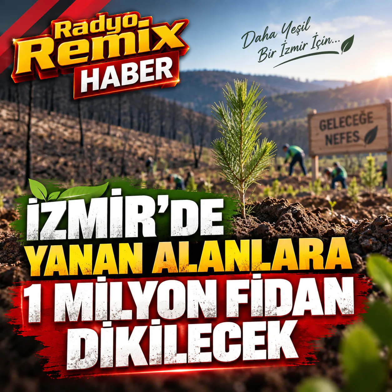 İzmir’de yanan alanlara 1 milyon fidan dikilecek