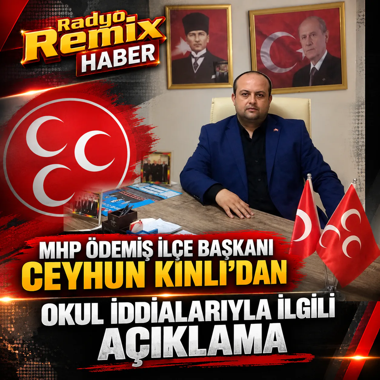 MHP Ödemiş İlçe Başkanı Ceyhun Kınlı’dan Okul İddialarıyla İlgili Açıklama