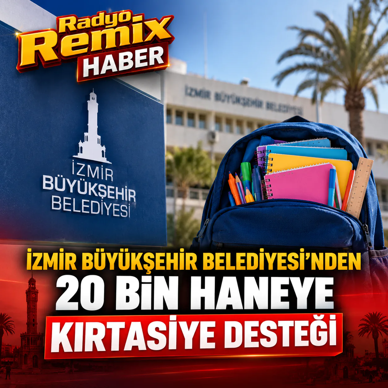 İzmir Büyükşehir Belediyesi’nden 20 Bin Haneye Kırtasiye Desteği