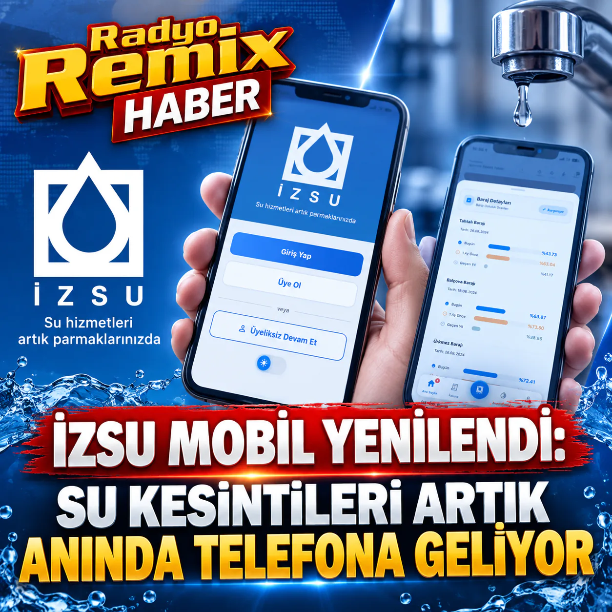 İZSU Mobil yenilendi: Su kesintileri artık anında telefona geliyor