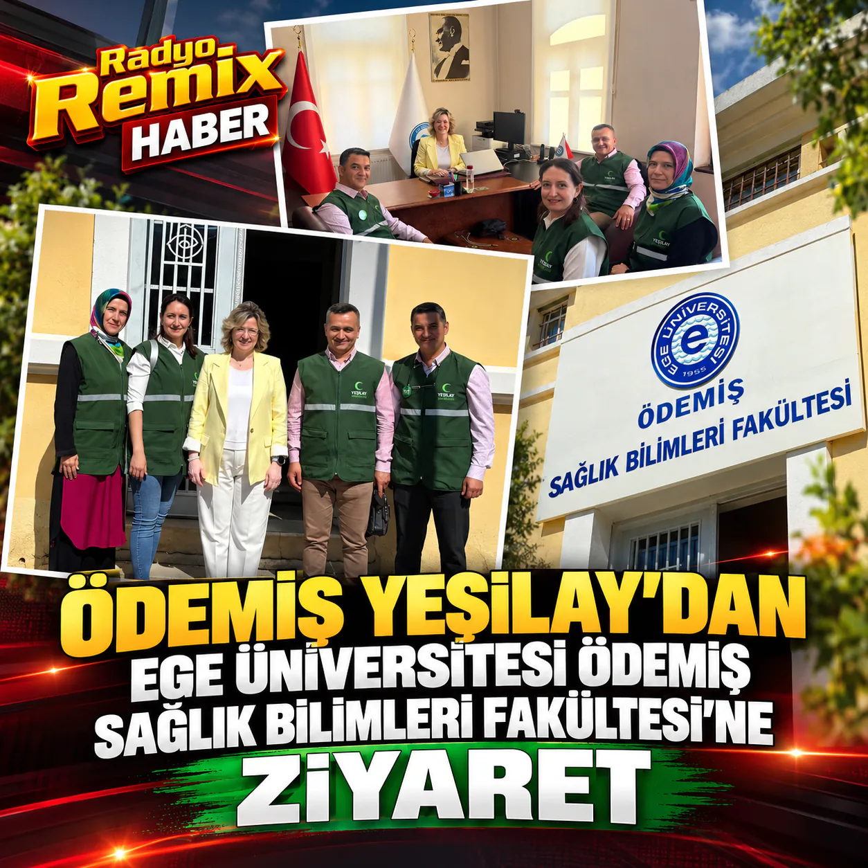 Ödemiş Yeşilay’dan Ege Üniversitesi Ödemiş Sağlık Bilimleri Fakültesi’ne Ziyaret