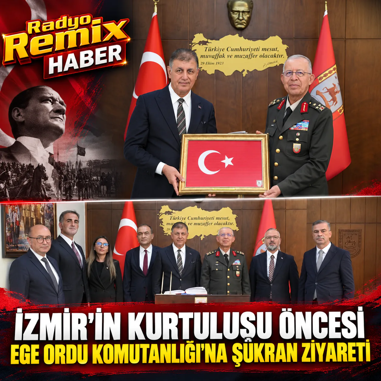 İzmir’in Kurtuluşu Öncesi Ege Ordu Komutanlığı’na Şükran Ziyareti