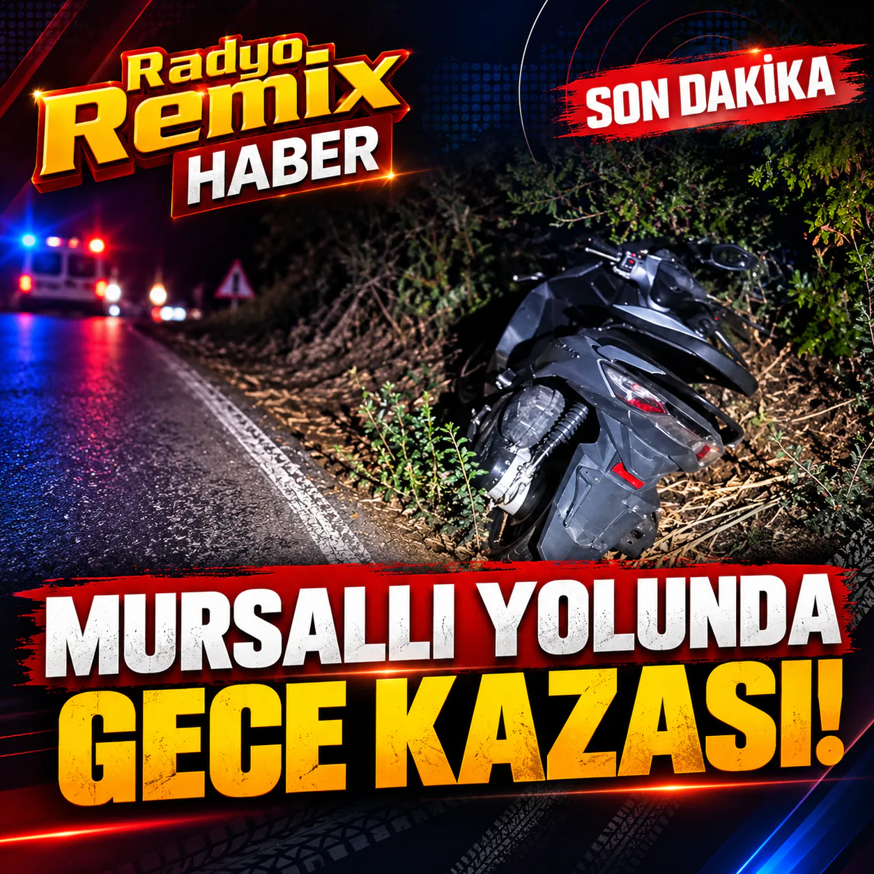 Mursallı yolunda gece saatlerinde motosiklet kazası