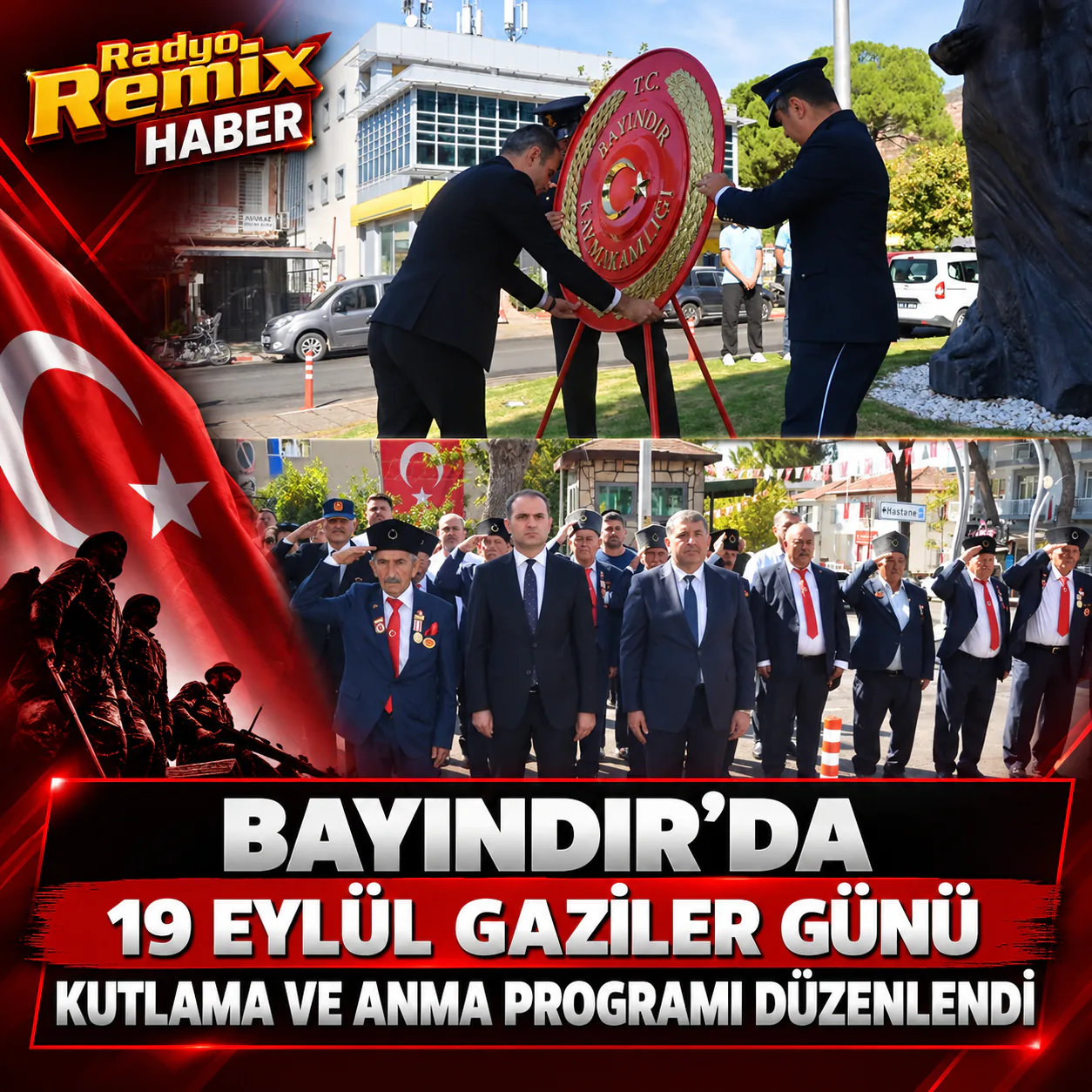 Bayındır’da 19 Eylül Gaziler Günü kutlama ve anma programı düzenlendi