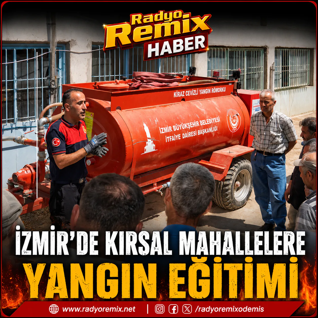İzmir'de Kırsal Mahallelere Yangın Eğitimi