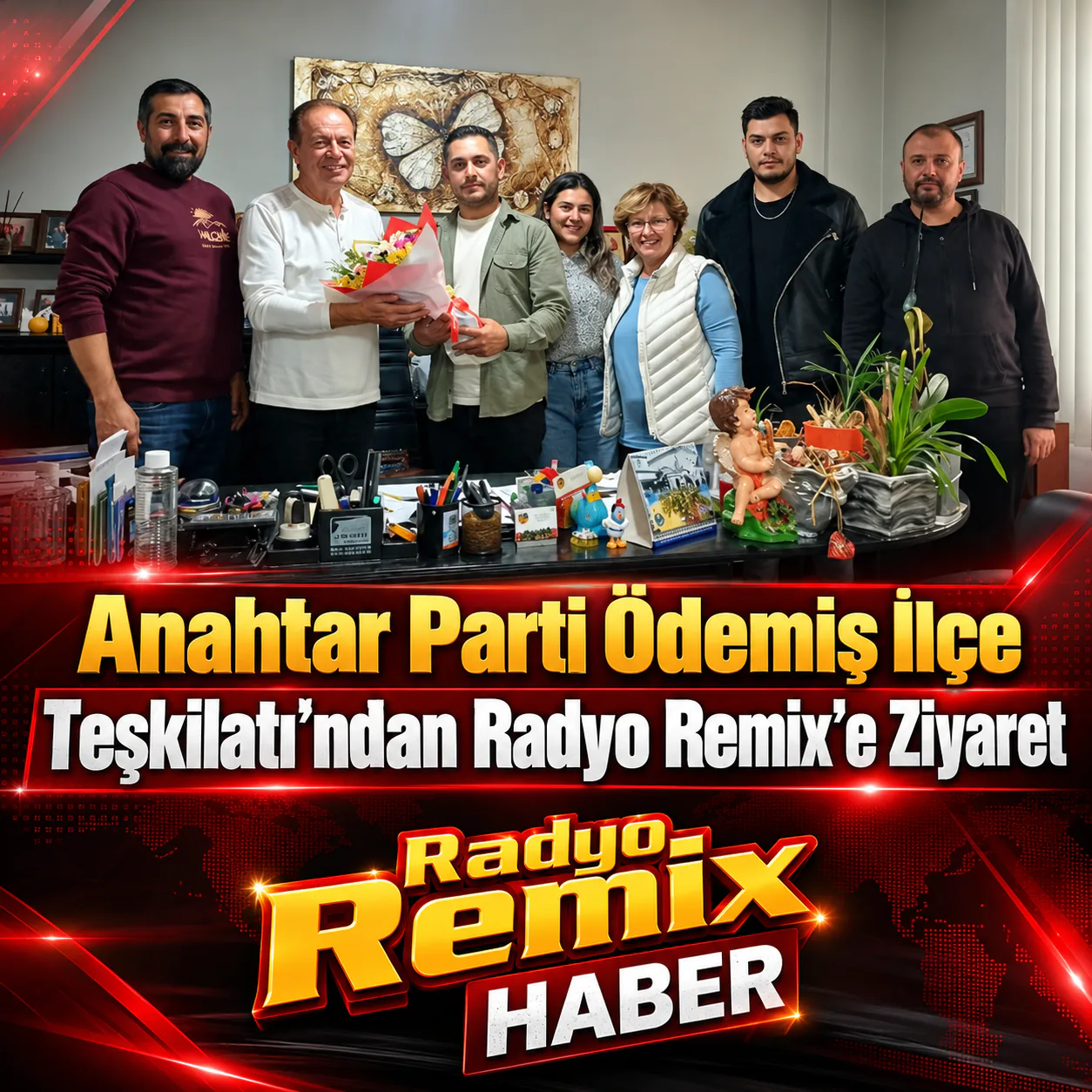 Anahtar Parti Ödemiş İlçe Teşkilatı’ndan Radyo Remix’e Ziyaret