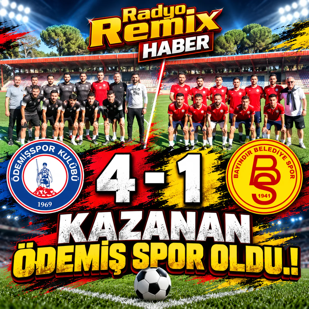 Ödemişspor, Bayındır Belediyespor’u 4-1 mağlup etti