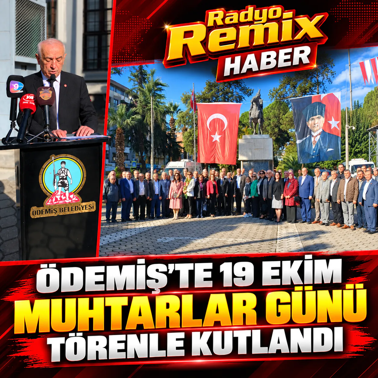Ödemiş’te 19 Ekim Muhtarlar Günü Törenle Kutlandı