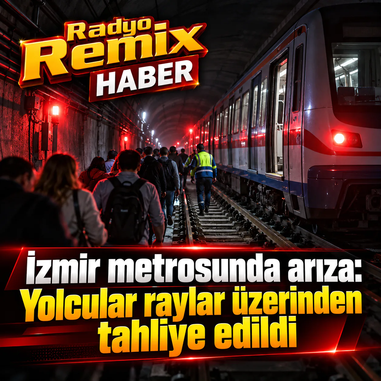 İzmir metrosunda arıza: Yolcular raylar üzerinden tahliye edildi