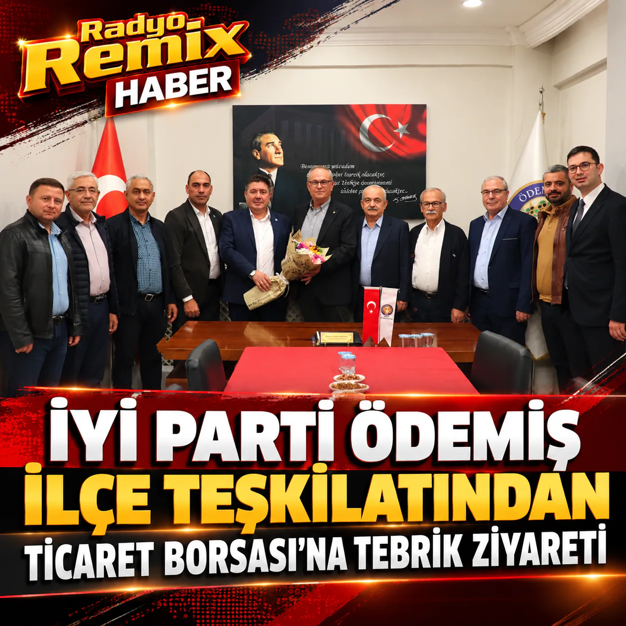 İYİ Parti Ödemiş İlçe Teşkilatından Ticaret Borsası’na Tebrik Ziyareti