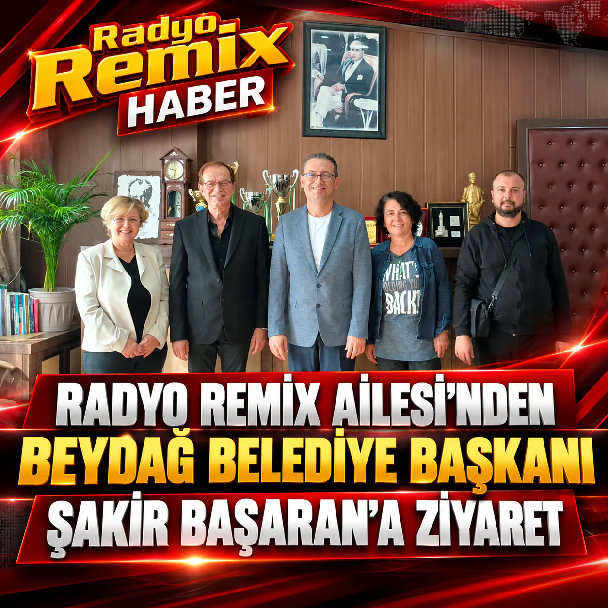 Radyo Remix Ailesi’nden Beydağ Belediye Başkanı Şakir Başaran’a Ziyaret