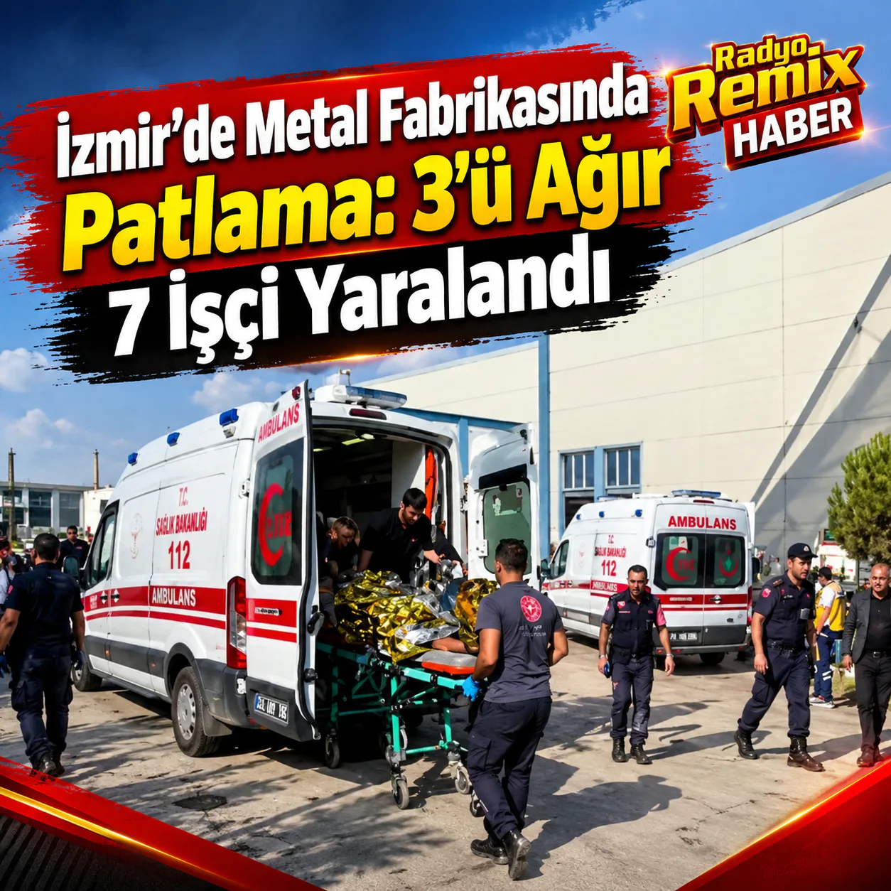 İzmir’de Metal Fabrikasında Patlama: 3’ü Ağır 7 İşçi Yaralandı