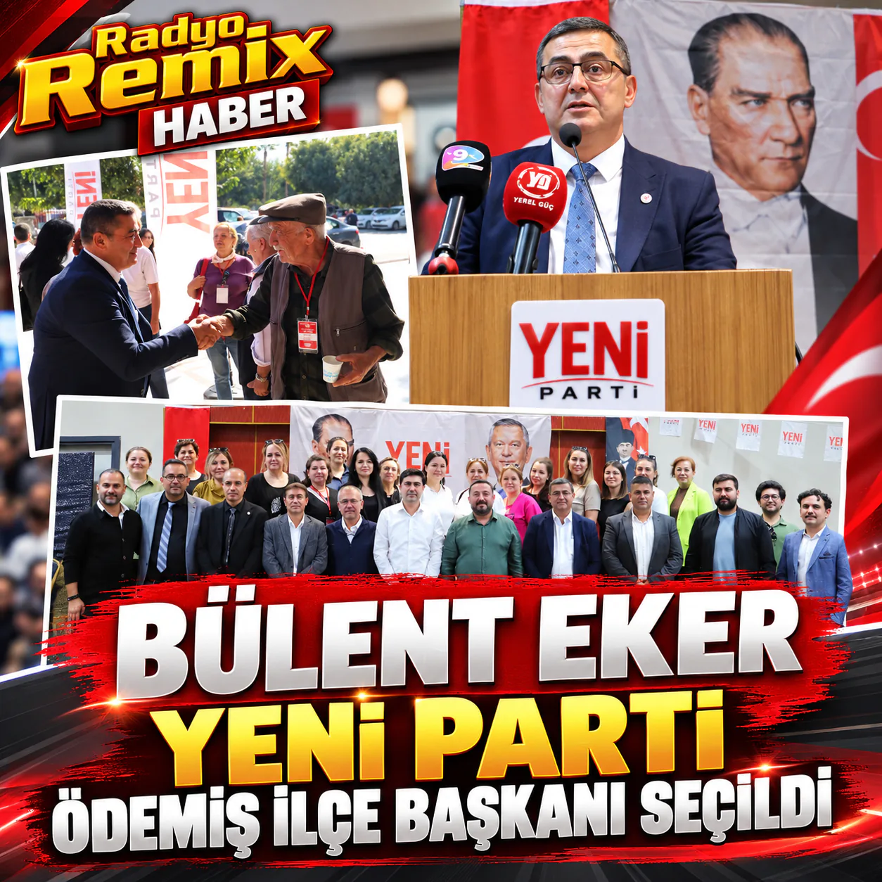 Bülent Eker, Yeni Parti Ödemiş İlçe Başkanı Seçildi