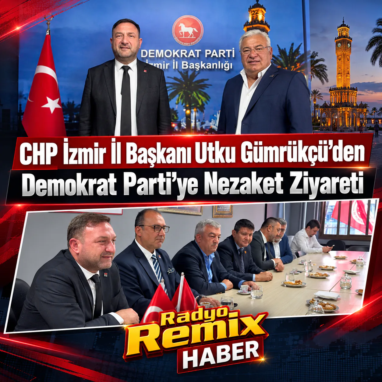 CHP İzmir İl Başkanı Utku Gümrükçü’den Demokrat Parti’ye Nezaket Ziyareti