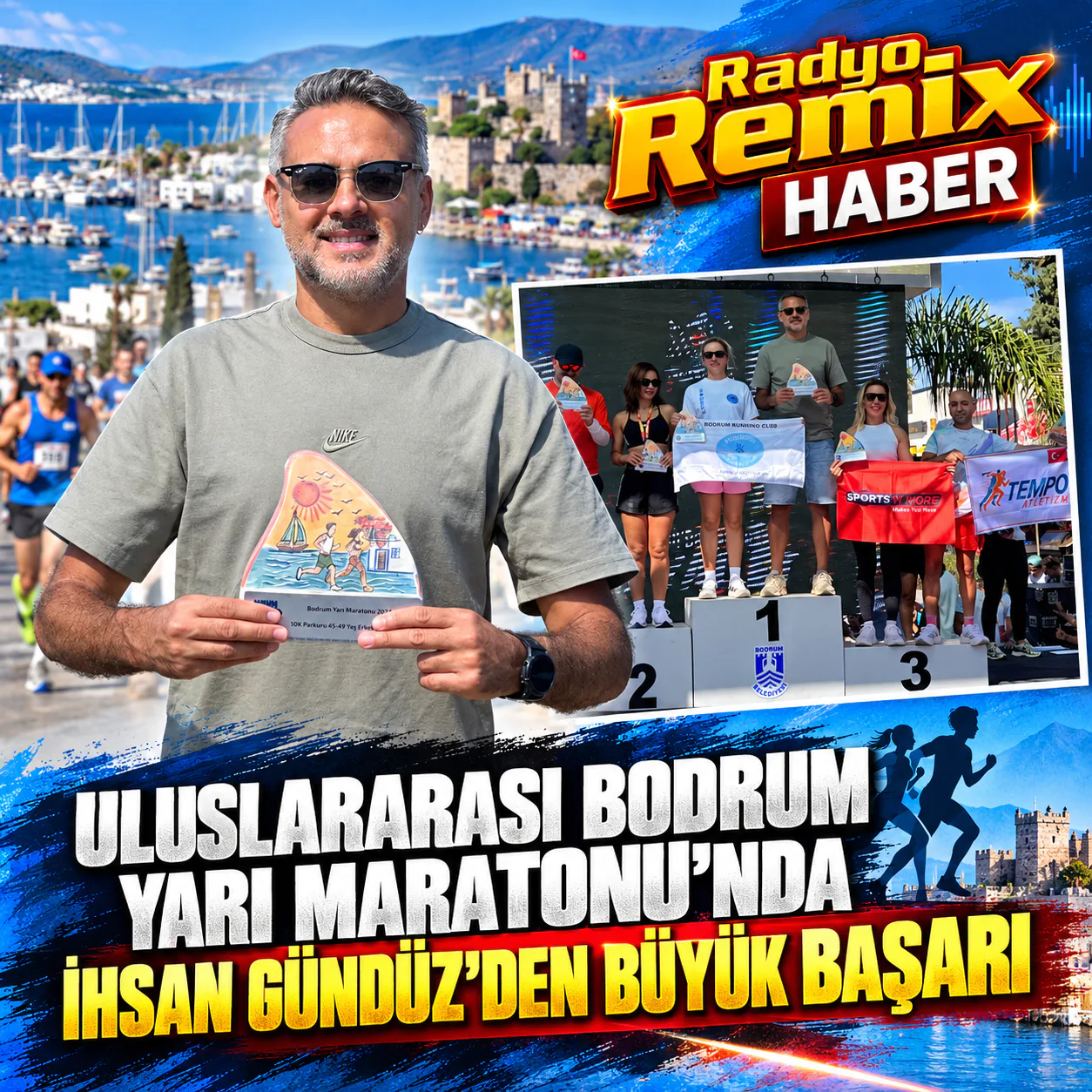 Uluslararası Bodrum Yarı Maratonu'nda İhsan Gündüz'den Büyük Başarı