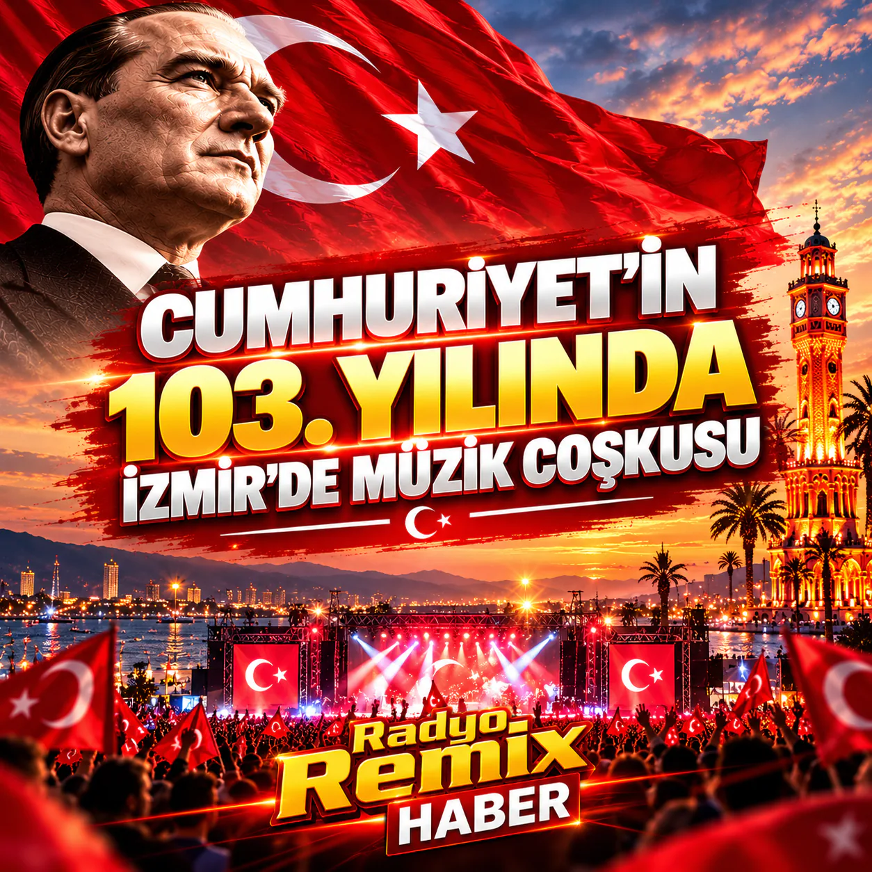 İzmir’de Cumhuriyet Bayramı Coşkusu Konserlerle Taçlanacak