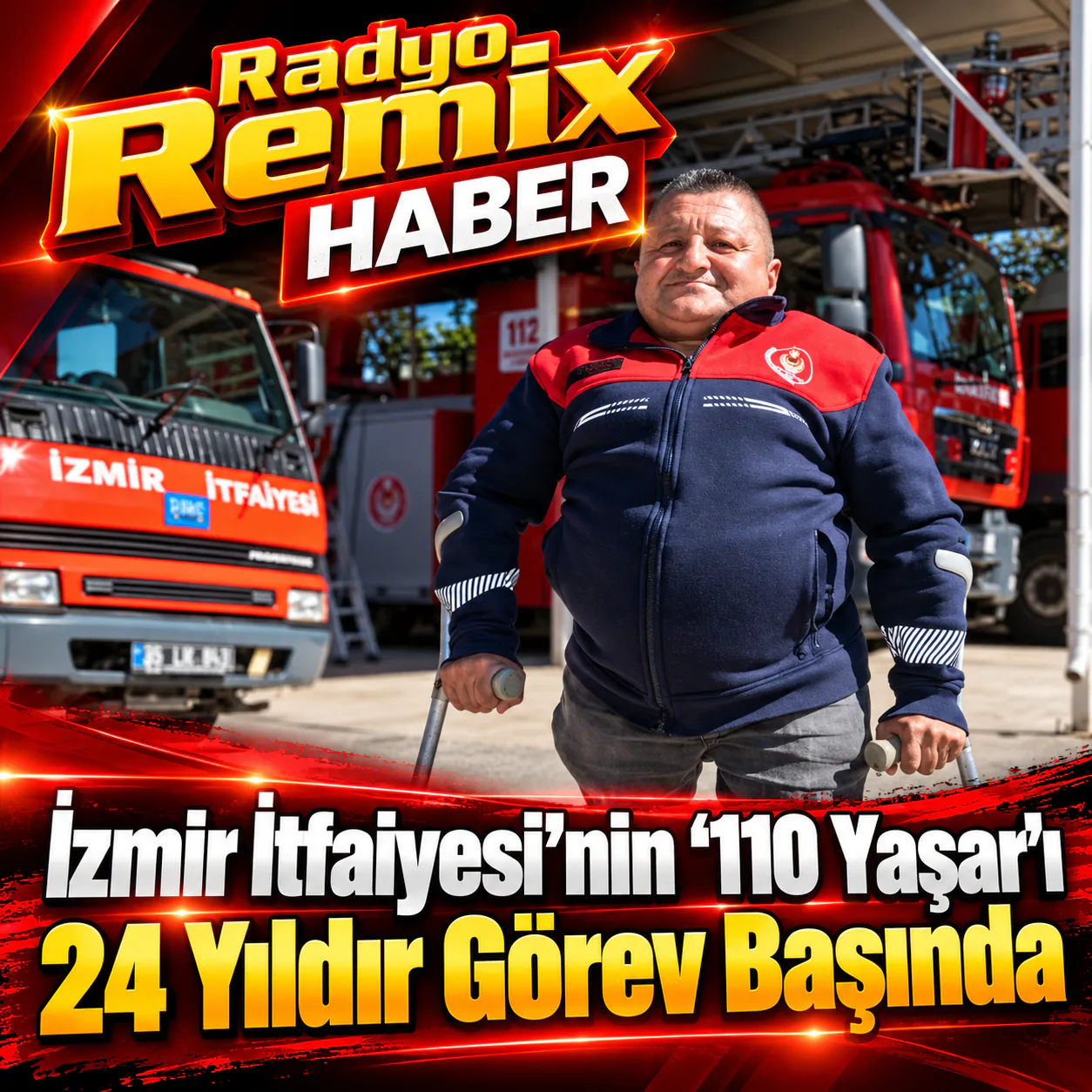 24 Yıllık Görev Azmiyle Örnek Oluyor: İzmir İtfaiyesi’nin “110 Yaşar”ı
